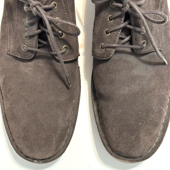 John Varvatos Shoes Mens Size 8 M Sid Eva Brown Suede Derby Comfort Commuter - Picture 9 of 14